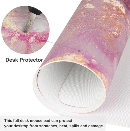QIYI Large Mouse Pad, Cute Pink Desk Mat - Image 5