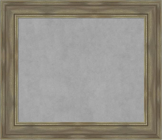 Amanti Art Grey Framed Magnetic Board 26x30 Medium Vision Board by AmantiArt