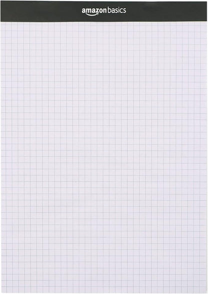 Amazon Basics Quad-Ruled Graph Paper Pad, 8.5 Inch x 11.75 Inch, 100 Sheets/Pad by AmazonBasics