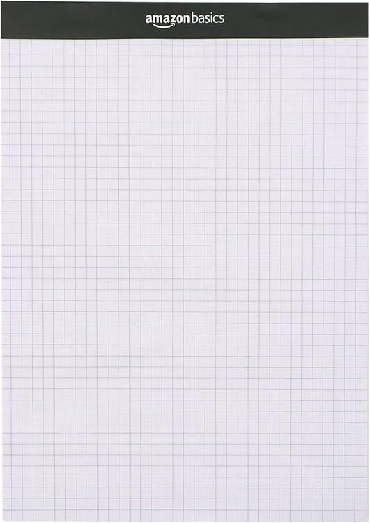 Amazon Basics Quad-Ruled Graph Paper Pad, 8.5 Inch x 11.75 Inch, 100 Sheets/Pad by AmazonBasics