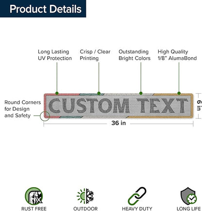 Custom Sign, Custom Street Sign, 11 Font Colors, 13 Font Styles, 4 Hole Options - Image 6