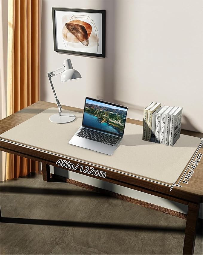 Leather Desk Pad Protector, Office Desk Mat, Large Mouse Pad, Non-Slip Desk - Image 7