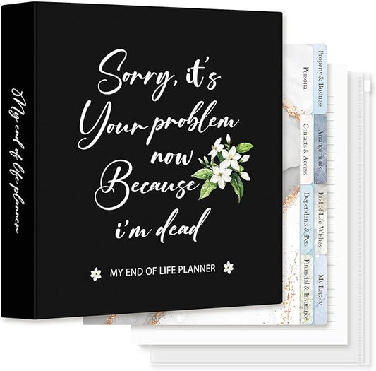 Lanpn End of Life Binder Organizer Death Planner 8.5"x11", Final Wishes & by Lanpn