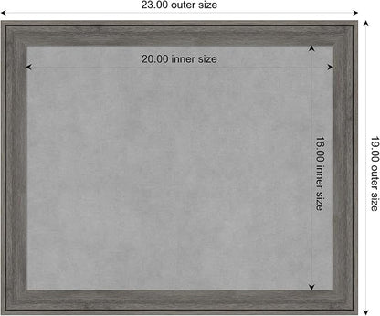 Amanti Art Grey Framed Magnetic Board 19x23 Small Vision Board - Image 3