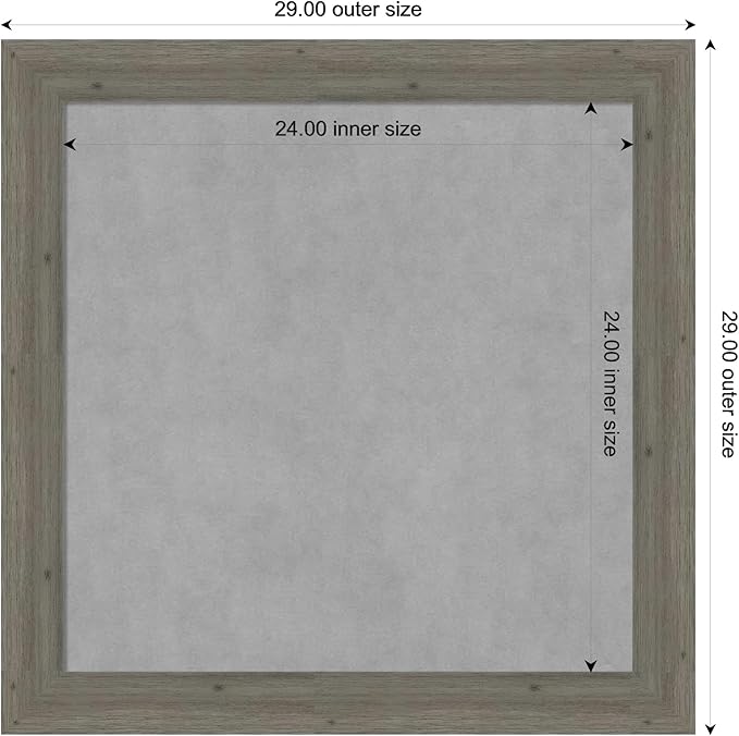 Amanti Art Grey Framed Magnetic Board 29x29 Medium Vision Board - Image 3