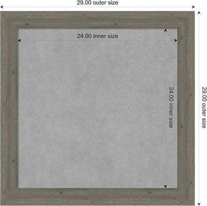Amanti Art Grey Framed Magnetic Board 29x29 Medium Vision Board - Image 3