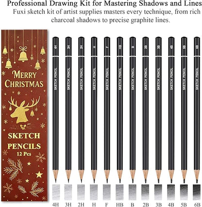 Fuxi Art Supplies for Teens 14-16 Girls, Professional Sketch Book and Pencils - Image 3