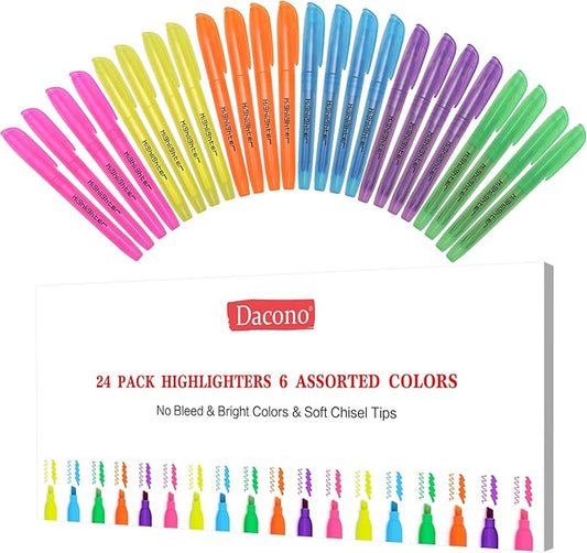 Dacono Highlighters, Chisel Tip, Highlighters Assorted Colors, Bible by Dacono