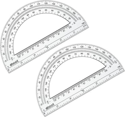 EBOOT 24 Pack Plastic Protractors Math Protractor 180 Degrees 6 Inch - Image 3