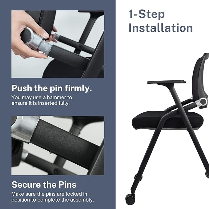 30 Pack Foldable Office Chairs - Image 6