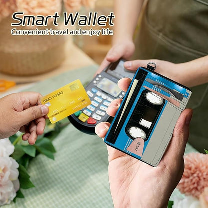 BWEGRHE Small Travel Wallets, RFID Blocking PU Leather Credit Card Holder - Image 4