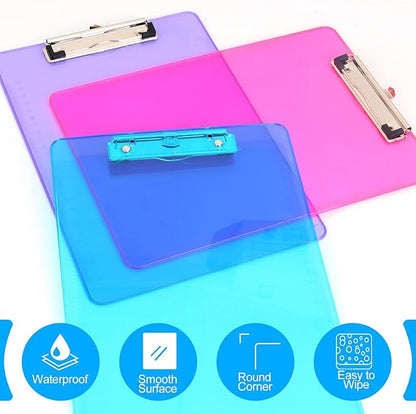 Clipboards, HERKKA 15 Pack Plastic Clipboards Low Profile Clip Standard A4 - Image 6