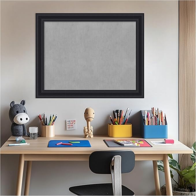 Amanti Art Black Framed Magnetic Board 22x28 Medium Vision Board - Image 6