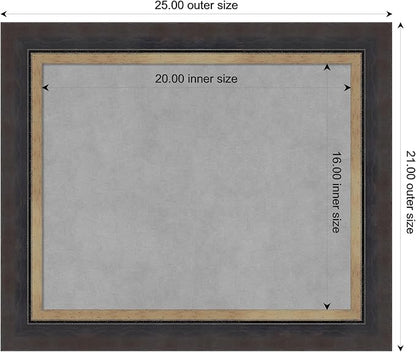 Amanti Art Black Framed Magnetic Board 21x25 Small Vision Board - Image 4