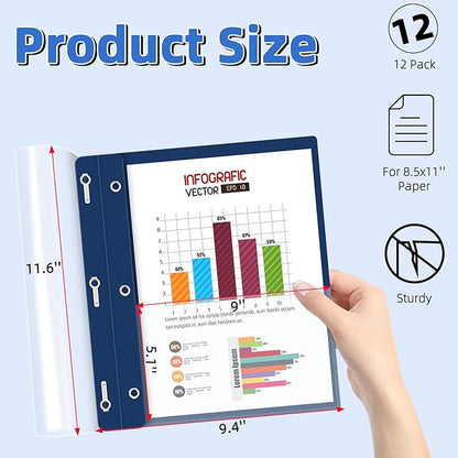 HAUTOCO 12 Pack Plastic Report Covers - Image 2