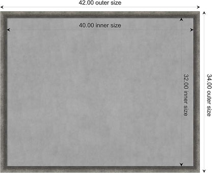 Amanti Art Grey Framed Magnetic Board 34x42 X-Large Vision Board - Image 3