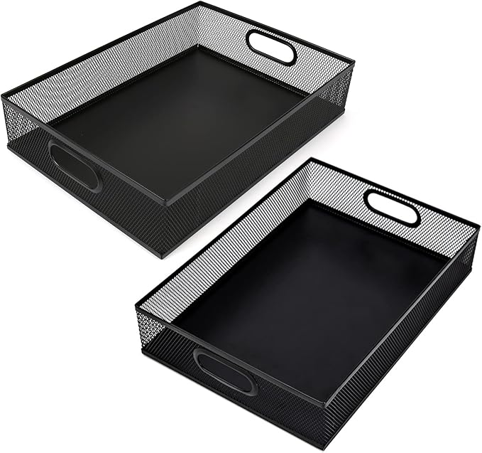 EsOfficce 2Pcs Desk Drawer Organizer, Stable Metal Mesh Desk Storage Tray - Image 8