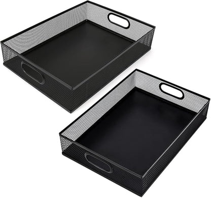 EsOfficce 2Pcs Desk Drawer Organizer, Stable Metal Mesh Desk Storage Tray - Image 8