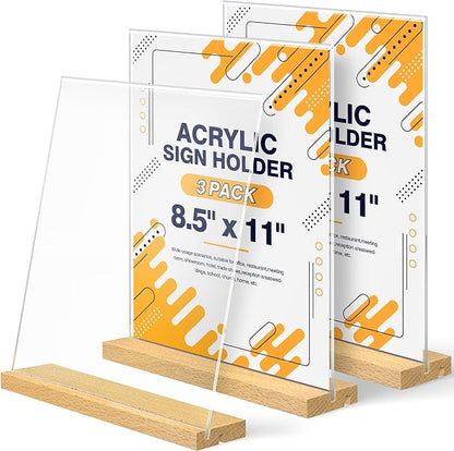 8.5 x 11 Acrylic Sign Holder by SVOPY