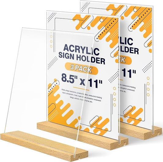 8.5 x 11 Acrylic Sign Holder by SVOPY