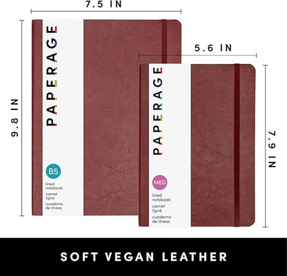 PAPERAGE Softcover Lined Journal Notebook, 160 Pages, Medium College Ruled - Image 2