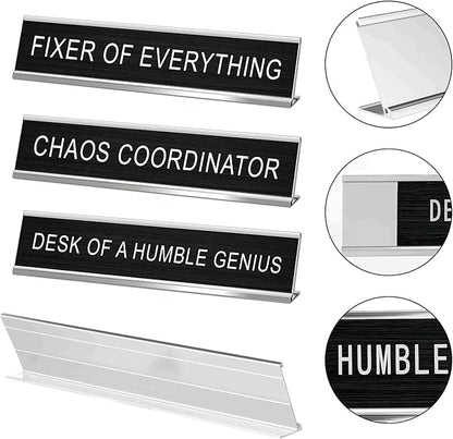 3 Pcs Chaos Coordinator Fixer of Everything Desk of a Humble Genius Funny Desk - Image 3