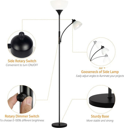 RISLG Floor Lamp, Dimmable Standing lamp, Stepless Dimming Brightness, Included - Image 4