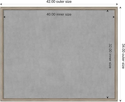 Amanti Art Silver Framed Magnetic Board 34x42 X-Large Vision Board - Image 3