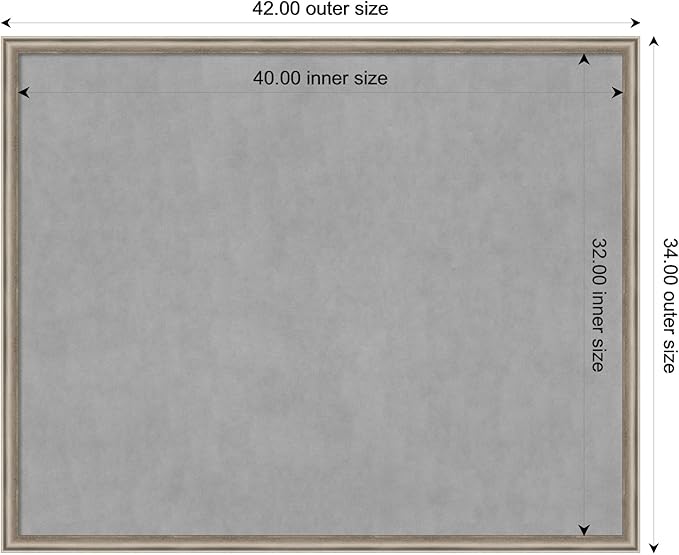 Amanti Art Silver Framed Magnetic Board 34x42 X-Large Vision Board - Image 4