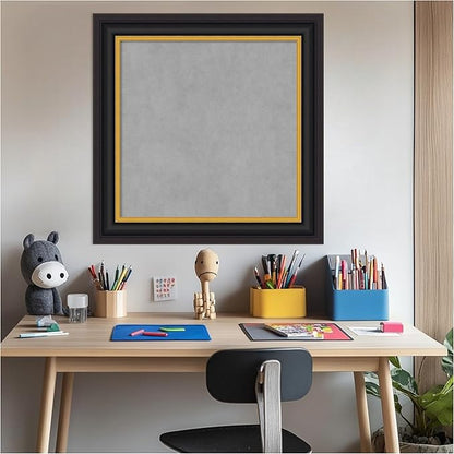 Amanti Art Black Framed Magnetic Board 26x26 Medium Vision Board - Image 5