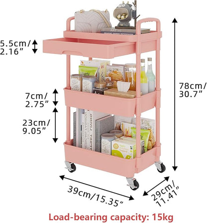 Calmootey 3-Tier Rolling Utility Cart - Image 5