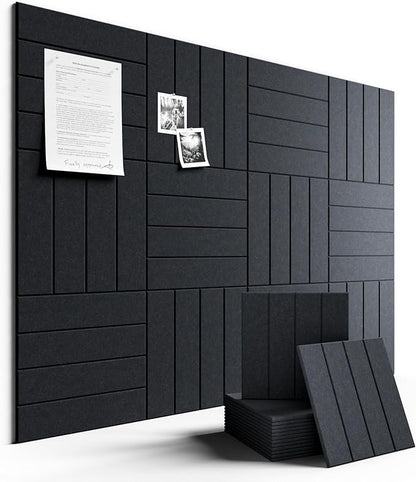 Fluxynara Felt Bulletin Board Tiles Large 48" x 36" Cork Board Alternative-12 by FLUXYNARA