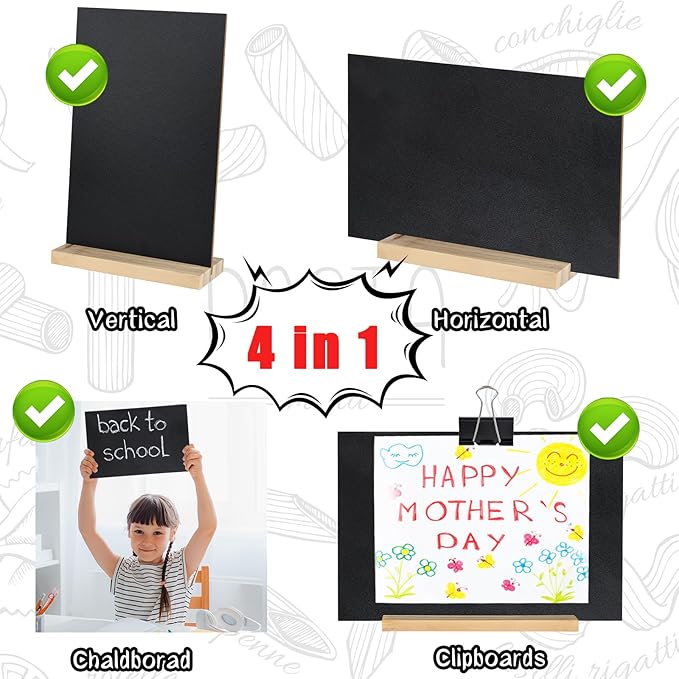 BOUBONI 1 Pack Small Chalkboard Signs - Image 3
