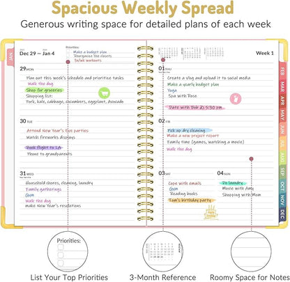 Forvencer 2026 Planner, Hardcover Calendar Planner Weekly and Monthly, Jan 2026 - Image 3