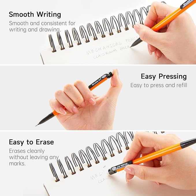 Shuttle Art Mechanical Pencils, 162 Pack Bulk Mechanical Pencils 0.7mm Medium - Image 4