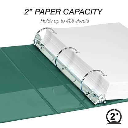 Samsill 2 Inch 3 Ring Binder, Made in USA, Economy Round Ring, 425 Sheet - Image 3