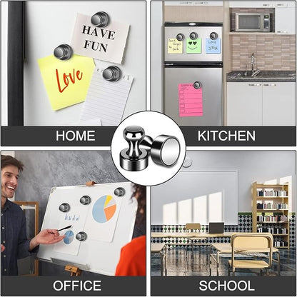Junarter 45 Pack Magnetic Push Pins, Refrigerator Magnets Strong, Dry Erase - Image 6