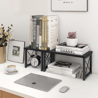 ELITEROO Wood Desktop Shelf, Freestanding Small Bookshelf Dorm Supplies - Image 7