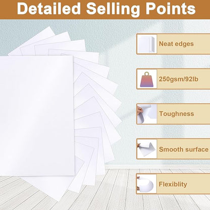 Silunkia 120 Sheets White Shimmer Cardstock 8.5 x 11 Heavyweight Paper - Image 3