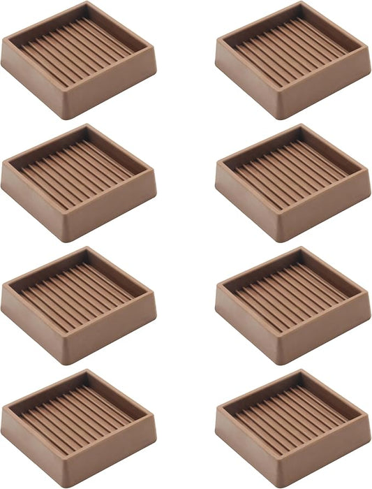 2.5X2.5 Rubber Caster Cups, Non Slip Furniture Pads, Anti-Slip Gripper by VOCOMO