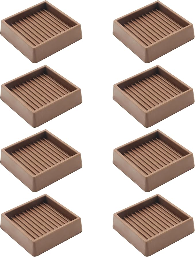 VOCOMO 2X2 Rubber Caster Cups, Non Slip Furniture Pads, Anti-Slip Gripper by VOCOMO