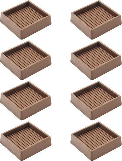 VOCOMO 2X2 Rubber Caster Cups, Non Slip Furniture Pads, Anti-Slip Gripper by VOCOMO