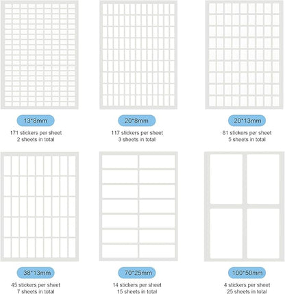 1723 Pieces Matte Labels Sticker Removable Rectangular Labels Writable Blank - Image 2