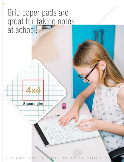 Zaviko Graph Paper Notebook 8.5 x 11, 36 Pack Grid Paper Notebook, 8-1/2" x 11" - Image 5