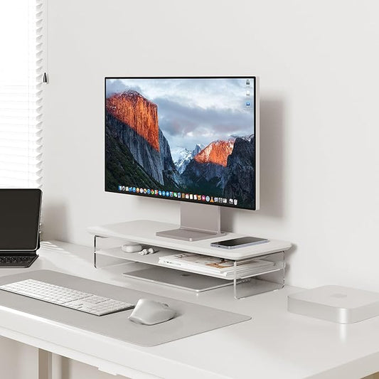 Fenge Acrylic Monitor Stand Riser, 23.6 Inches Monitor Stand - Image 2