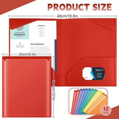 Henoyso 12 Pcs Plastic Folders - Image 2