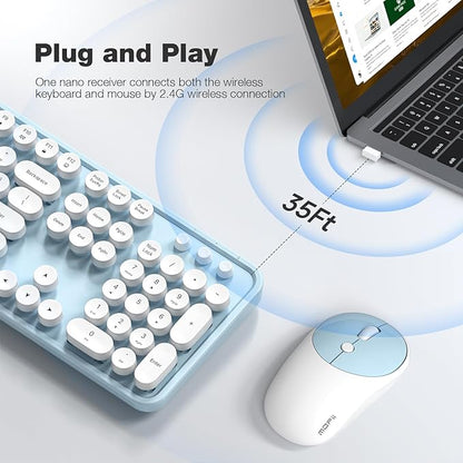 MOFII Wireless Keyboard and Mouse Combo, Computer Full Size 2.4G Plug and Play - Image 2