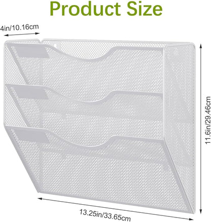 EasyPAG 3 Pocket Mesh Wall File Organizer, Hanging Paper Folder Holder - Image 7