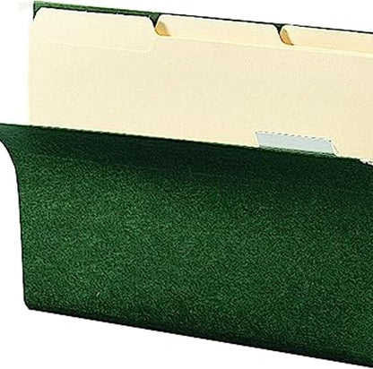 Smead Hanging File Folder, 1/5-Cut Adjustable Tab, Letter Size, Standard Green - Image 8