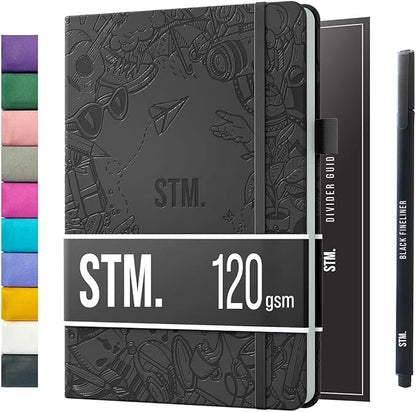 Bullet Dotted Journal Dot Grid Notebook | A5 Daily Journaling Notebooks by ScribblesThatMatter